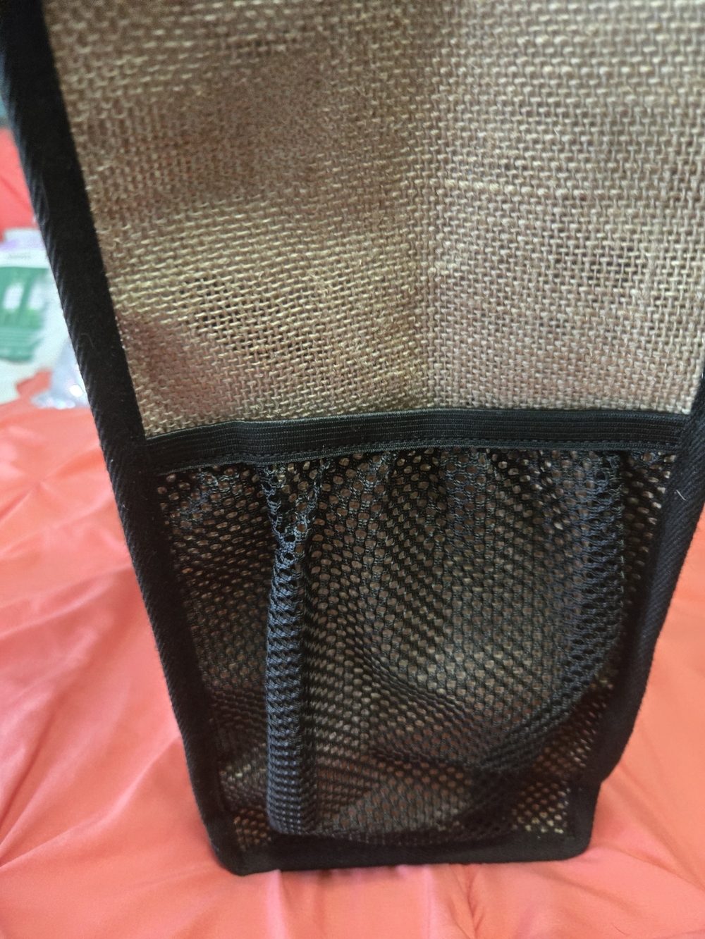 Monogrammed 'N' Jute Tote Bag in Natural and Black - Picture 4 of 6